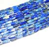Natural Blue Lapis Luzuli Smooth Twisted Tube Beads Length is 14 Inches and Size 12mm